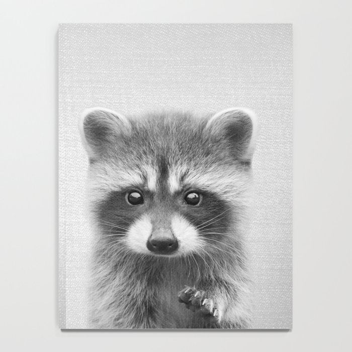 Raccoon - Black & White Notebook Gallery Image 4