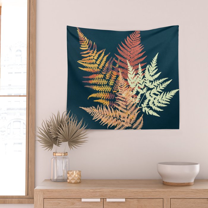 Autumn Fern Wall Tapestry Gallery Image 2