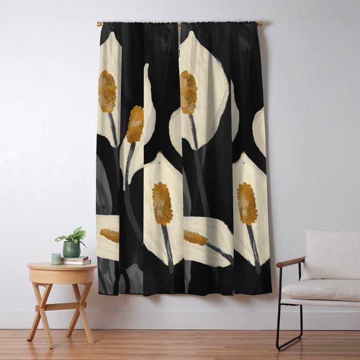 White Calla Lilies 6 Window Curtain Gallery Image 5