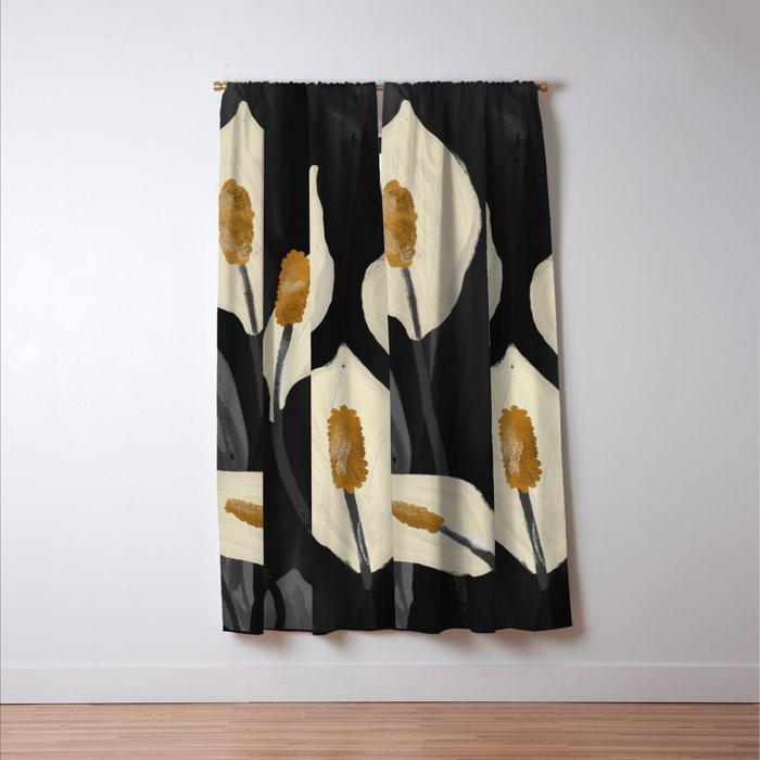 White Calla Lilies 6 Window Curtain Gallery Image 3
