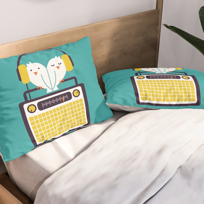 Radio Mode Love Pillow Sham Gallery Image 2