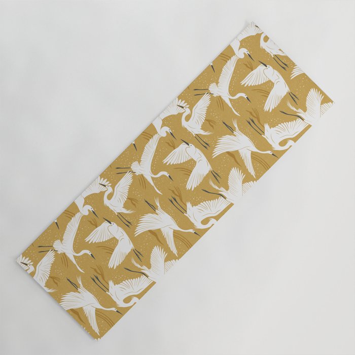 Soaring Wings - Goldenrod Yellow Yoga Mat Gallery Image 1