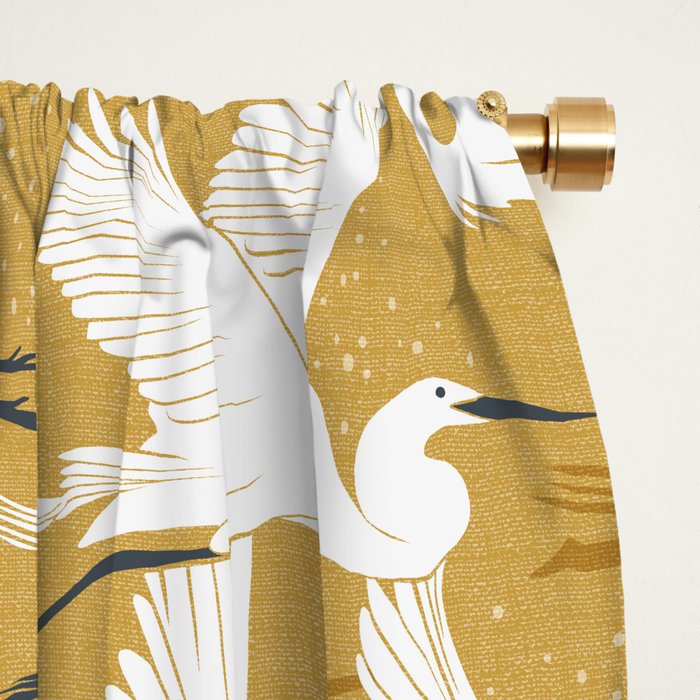 Soaring Wings - Goldenrod Yellow Window Curtain Gallery Image 2