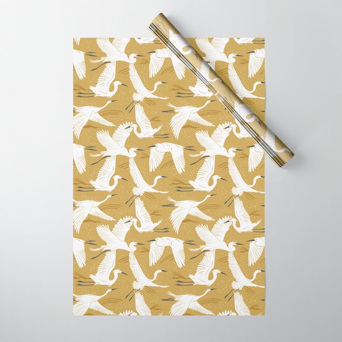 Soaring Wings - Goldenrod Yellow Wrapping Paper Gallery Image 1