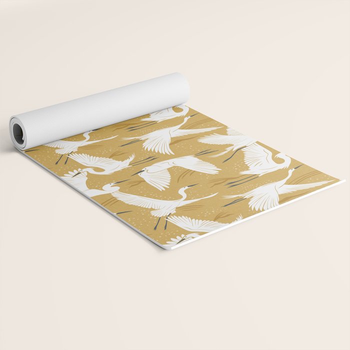 Soaring Wings - Goldenrod Yellow Yoga Mat Gallery Image 2