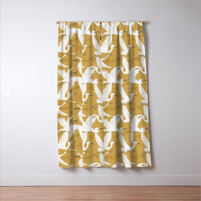 Soaring Wings - Goldenrod Yellow Window Curtain Gallery Image 3