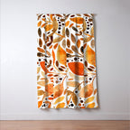 Autumn watercolor leaves Window Curtain Gallery Image 3