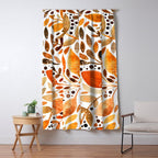 Autumn watercolor leaves Window Curtain Gallery Image 5
