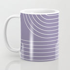 Minimal Line Curvature XXIII Lavender Purple Mid Century Modern Arch Abstract Coffee Mug Gallery Image 3