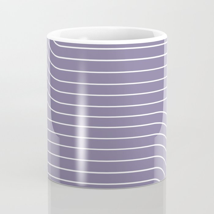 Minimal Line Curvature XXIII Lavender Purple Mid Century Modern Arch Abstract Coffee Mug Gallery Image 4