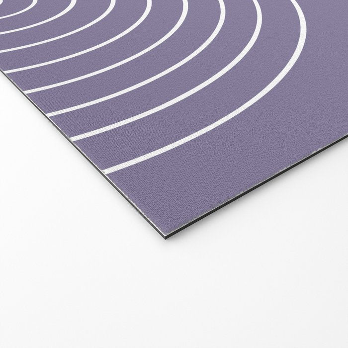 Minimal Line Curvature XXIII Lavender Purple Mid Century Modern Arch Abstract Welcome Mat Gallery Image 2