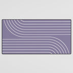 Minimal Line Curvature XXIII Lavender Purple Mid Century Modern Arch Abstract Desk Mat Gallery Image 3