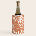 Floral Prints and Leaves, Line Art, Terracotta Wine Chiller Gallery Image 1