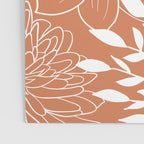 Floral Prints and Leaves, Line Art, Terracotta Poster Gallery Image 3