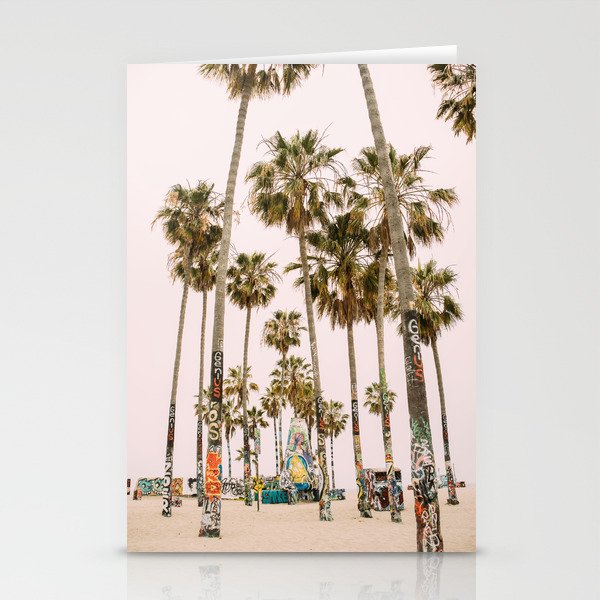 Palm Trees on Venice Beach - Los Angeles California Travel Photography Stationery Card Gallery Image 2