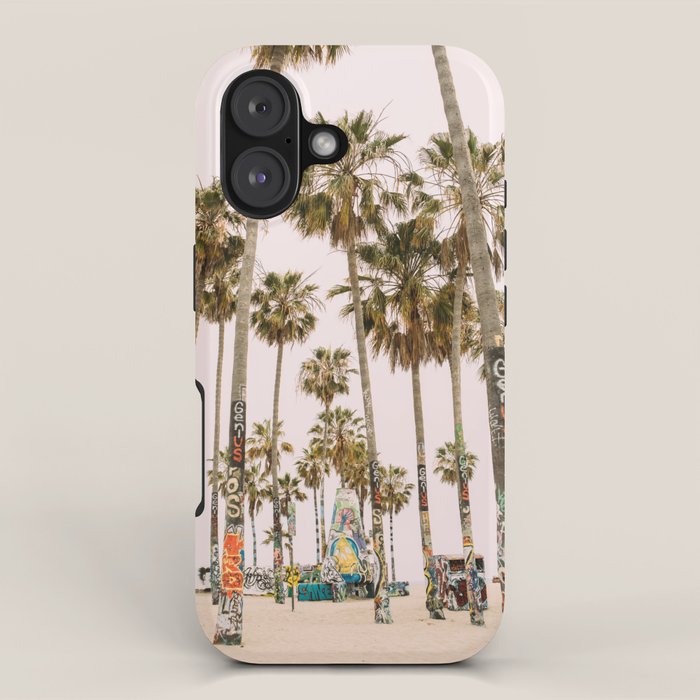 Palm Trees on Venice Beach - Los Angeles California Travel Photography iPhone Case Gallery Image 1