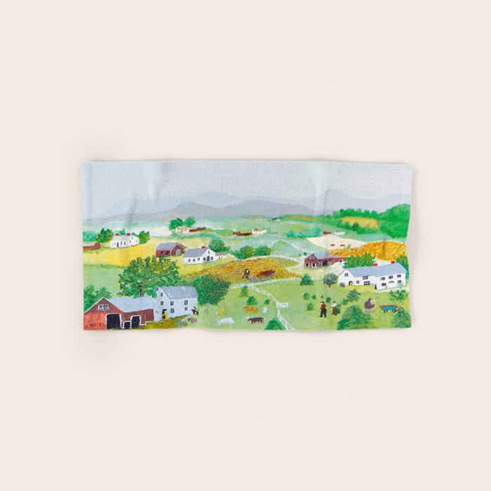Anna Mary Robertson 'Grandma' Moses Mountains American Folk Art Towels Gallery Image 1