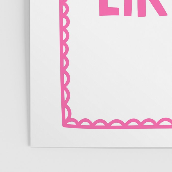 There's No Place Like Bed, Funny Pink Bedroom Quote Poster Gallery Image 3