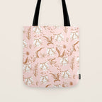 Pink Abstract Tiger Pattern Tote Bag Gallery Image 1