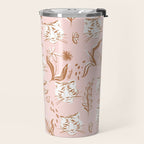 Pink Abstract Tiger Pattern Travel Mug Gallery Image 2