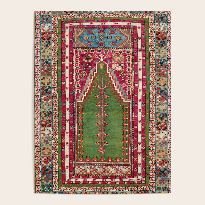 Kirsehir Central Anatolian Prayer Rug Print Poster Gallery Image 1