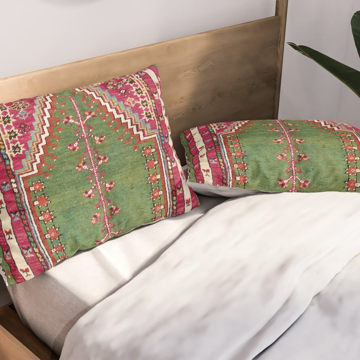 Kirsehir Central Anatolian Prayer Rug Print Pillow Sham Gallery Image 2