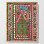 Kirsehir Central Anatolian Prayer Rug Print Serving Tray Gallery Image 1