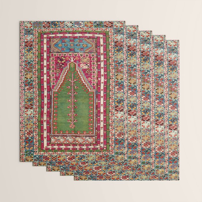 Kirsehir Central Anatolian Prayer Rug Print Wrapping Paper Gallery Image 3