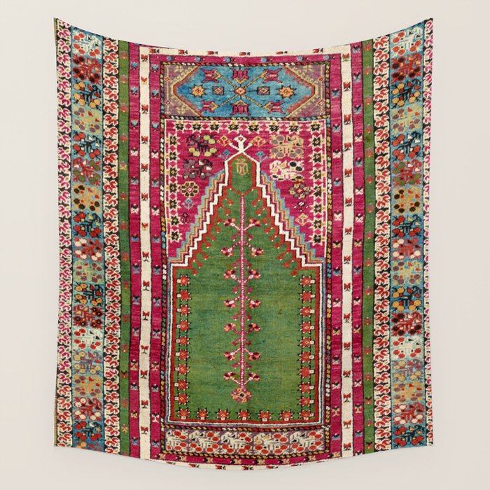 Kirsehir Central Anatolian Prayer Rug Print Wall Tapestry Gallery Image 4