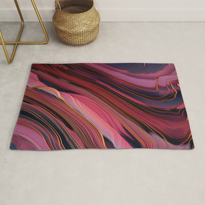 Plum Abstract Rug Gallery Image 1