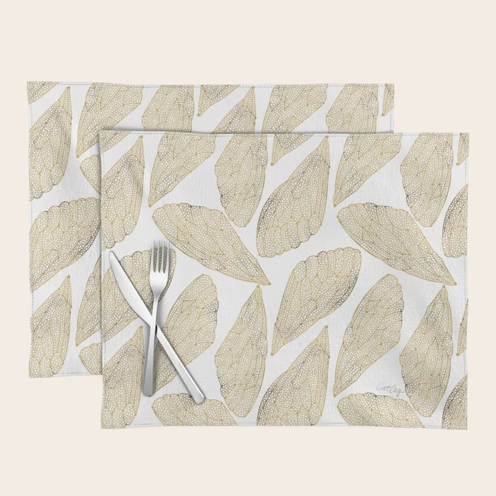 Cicada Wings - Gold Placemat Gallery Image 1