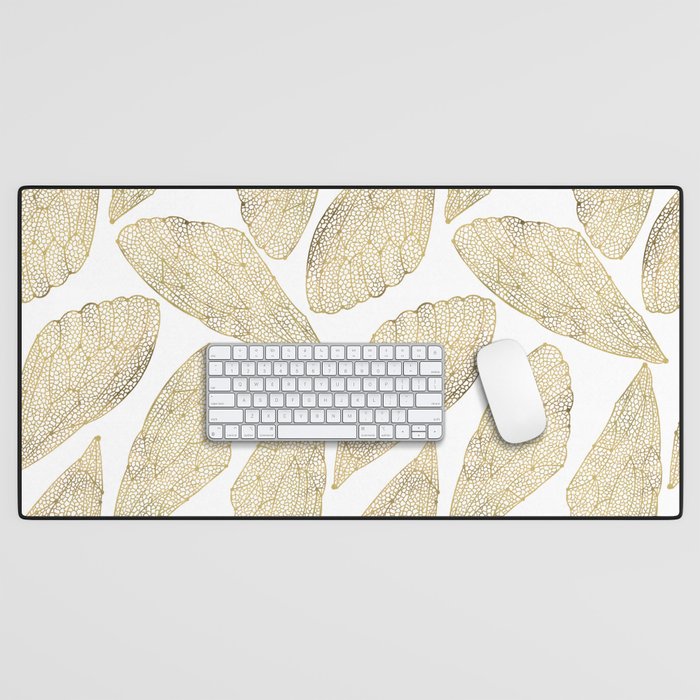 Cicada Wings - Gold Desk Mat Gallery Image 1