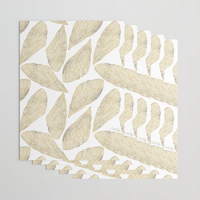 Cicada Wings - Gold Wrapping Paper Gallery Image 3