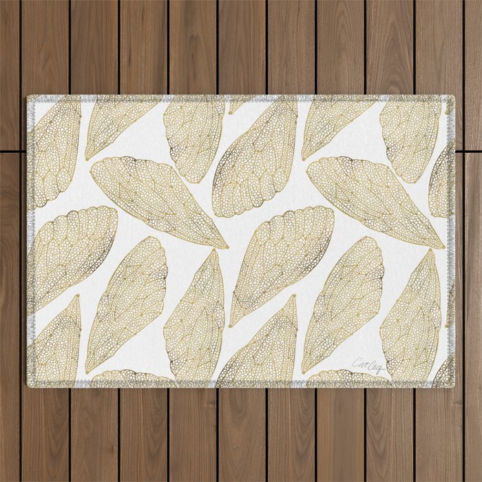 Cicada Wings - Gold Outdoor Rug Gallery Image 1