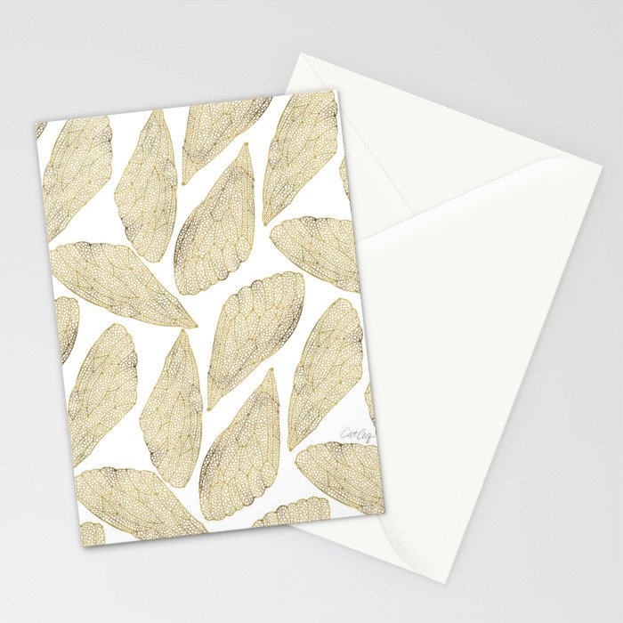 Cicada Wings - Gold Stationery Card Gallery Image 2