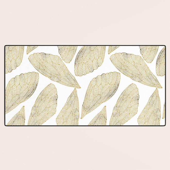 Cicada Wings - Gold Desk Mat Gallery Image 3