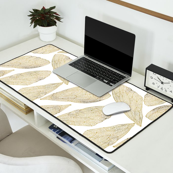 Cicada Wings - Gold Desk Mat Gallery Image 2