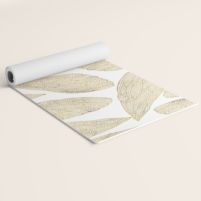 Cicada Wings - Gold Yoga Mat Gallery Image 2