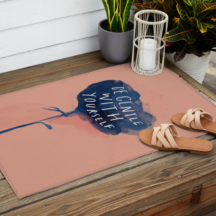 Be Gentle With Yourself Outdoor Rug Gallery Image 2