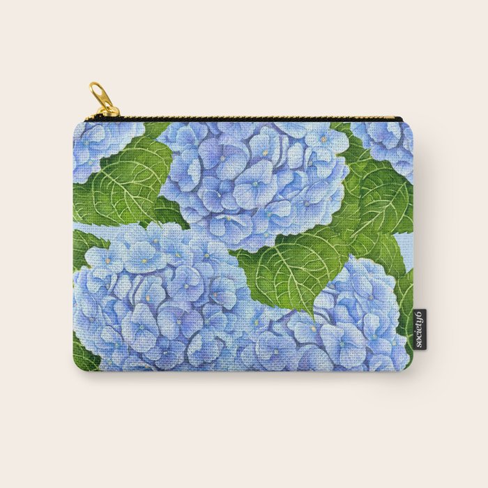 Blue hydrangea watercolor  Carry All Pouch Gallery Image 1