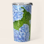 Blue hydrangea watercolor  Travel Mug Gallery Image 2