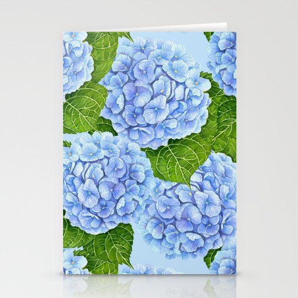 Blue hydrangea watercolor  Stationery Card Gallery Image 2