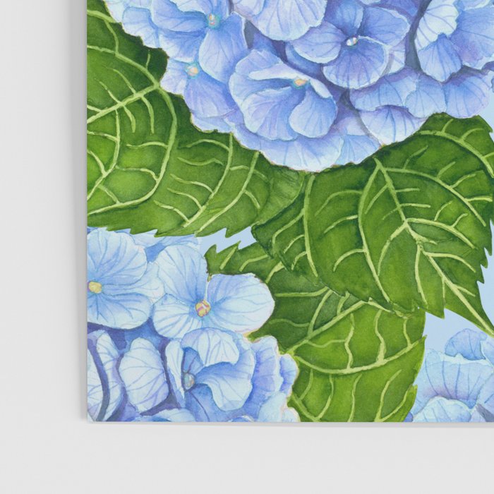 Blue hydrangea watercolor  Poster Gallery Image 3