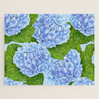 Blue hydrangea watercolor  Jigsaw Puzzle Gallery Image 1