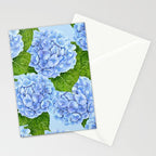 Blue hydrangea watercolor  Stationery Card Gallery Image 2
