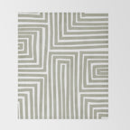 Light Green Bold Lines Neutral Artwork Throw Blanket Gallery Image 2