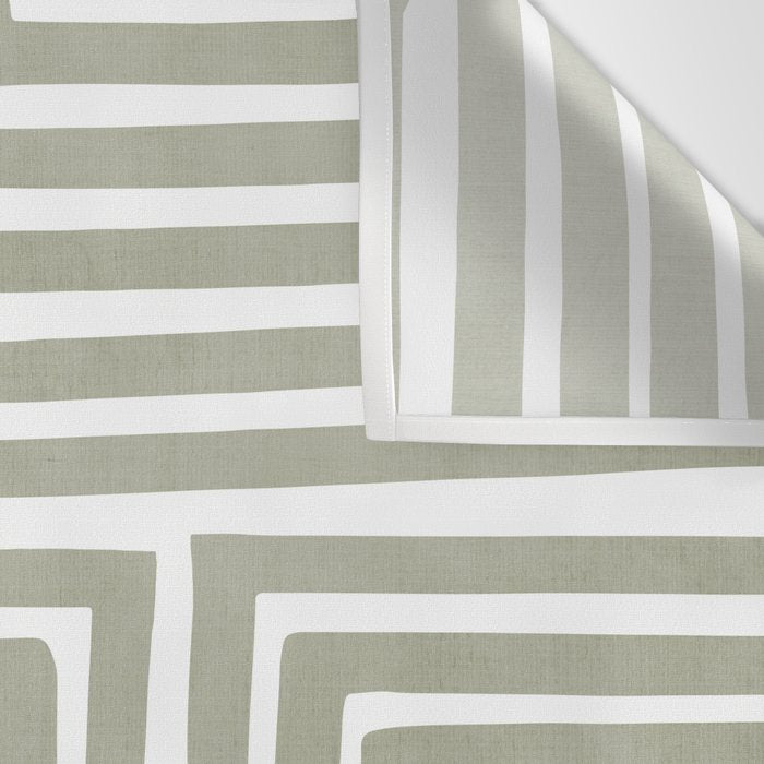 Light Green Bold Lines Neutral Artwork Wall Tapestry Gallery Image 3