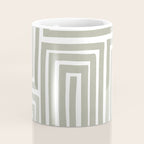 Light Green Bold Lines Neutral Artwork Coffee Mug Gallery Image 4