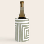 Light Green Bold Lines Neutral Artwork Wine Chiller Gallery Image 3