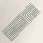 Light Green Bold Lines Neutral Artwork Yoga Mat Gallery Image 1